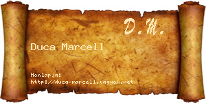 Duca Marcell névjegykártya
